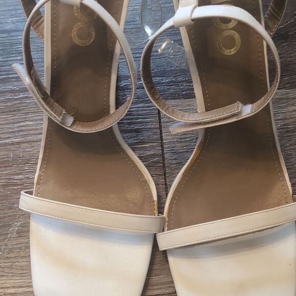 Ego White Strappy High‎ Heels Women's Size 7 - Picture 5 of 7